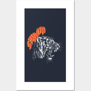 Tiger   |   Hand Drawn Illustration   |   With Lettering Posters and Art